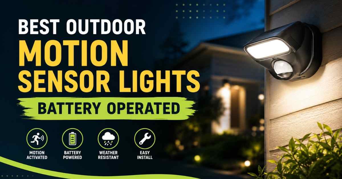 best outdoor motion sensor lights battery operated