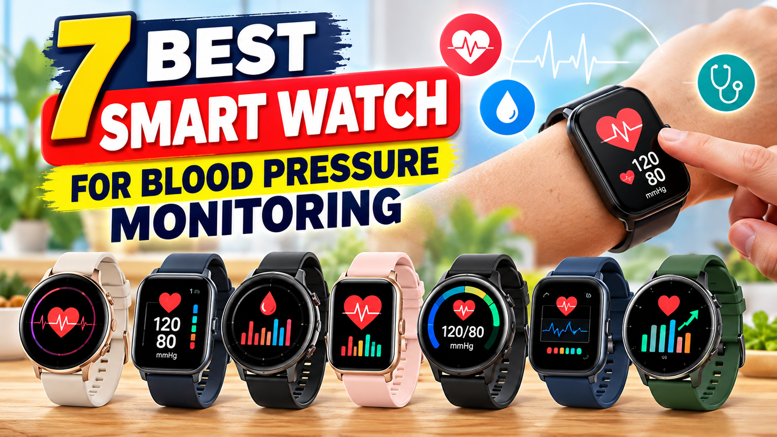7 best smart watch for blood pressure monitoring Reviewed in 2026