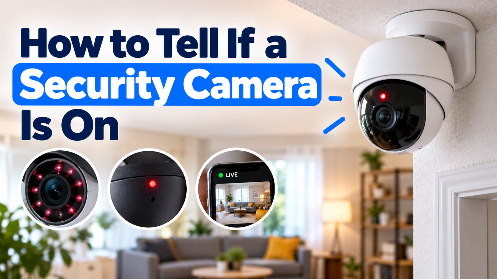 how to tell if a security camera is on